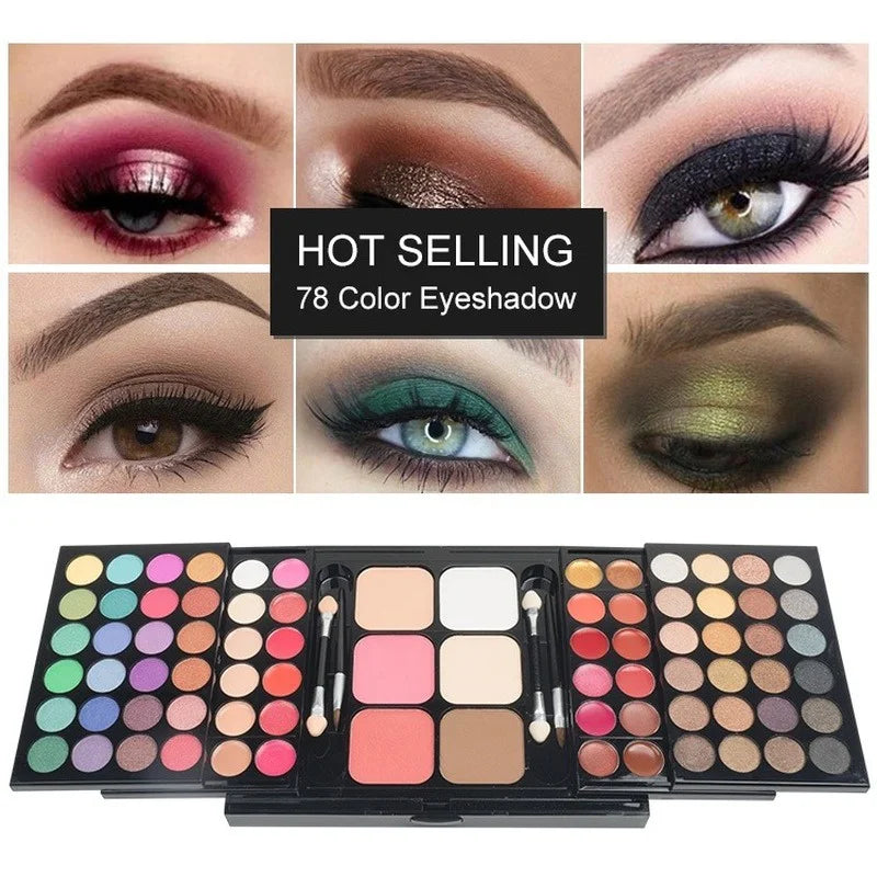 Matte and Shimmer Eyeshadow Palette - Waterproof Makeup Kit