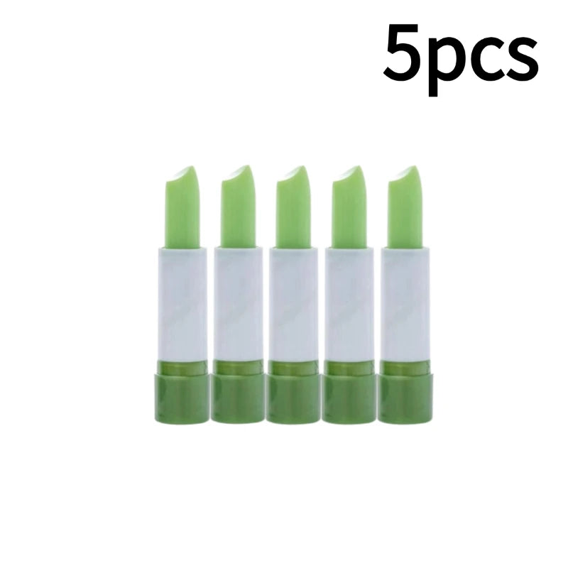 Aloe Vera Moisturizing Lipstick Moisture Lip Balm Anti Drying Temperature Color Changing Nourishing Lip Balm Lips Care 1-10pcs