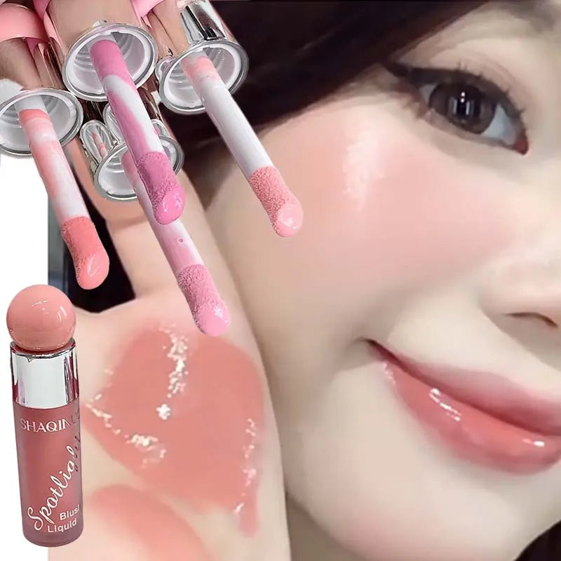 Liquid Blusher Makeup Water Light Jelly Blush Cool Warm Tone NudePink Liquid Rouge Highlighter Brighten Face Korean Style Makeup