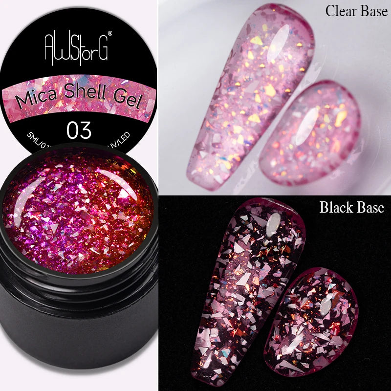 AWStorG 5ML Super Silver Metallic Gel Nail Polish Metal Effect Painting Gel Chromes Varnis Semi Permanent for Nail DIY