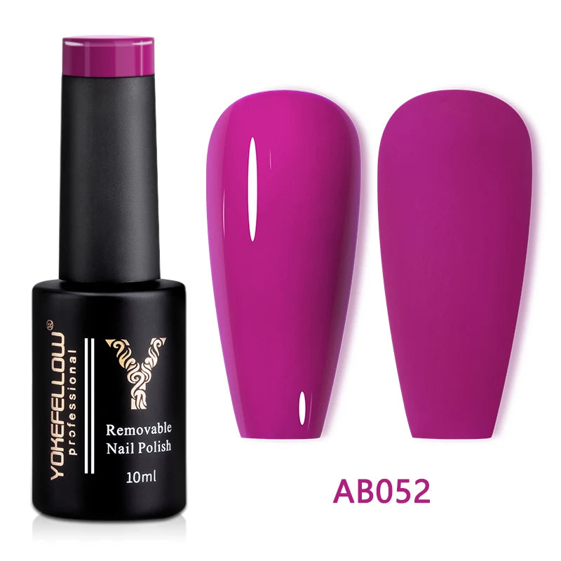 YOKEFELLOW 10ml Jelly Nude Gel Nail Polish High Quality Translucent Pink Nail Gel Varnish Soak Off UV Gel Polish Long Lasting