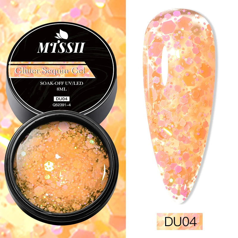 Mtssii 8ml Metallic Painting Nail Gel Polish Gold Silver Creative Elastic Nail Gel for PaintingDrawing Magic Mirror Gel Varnish
