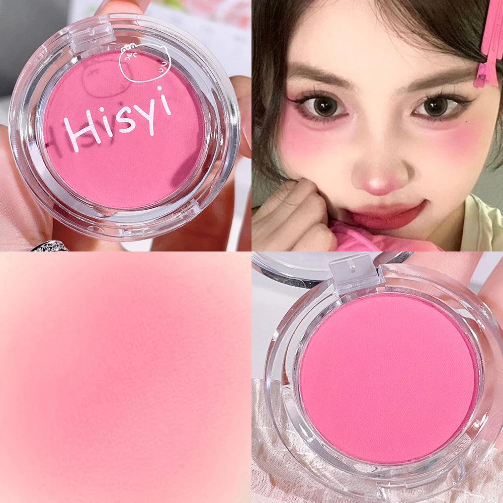 HISYI slightly tipsy blush matte fine flash micro flash natural color makeup pure desire monochrome blush plate