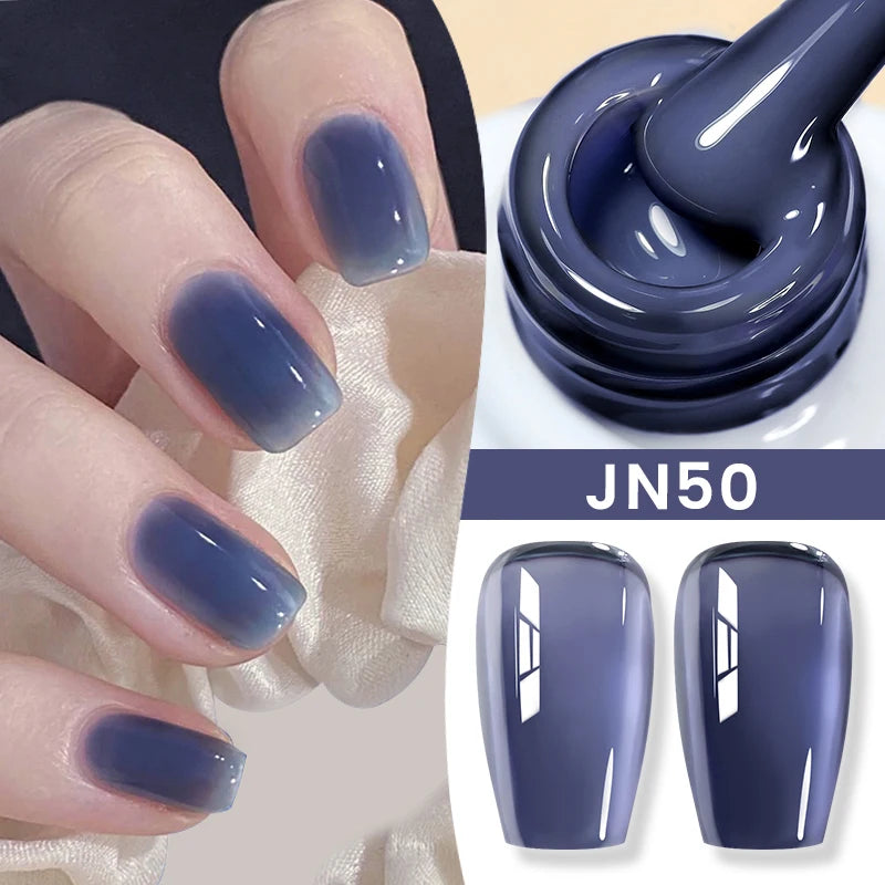BORN PRETTY 10ml Jelly Nude Gel Nail Polish 50 Colors Semi Transparent Nail Art Nail Supplies Soak off UV LED Nails Gel Varnish