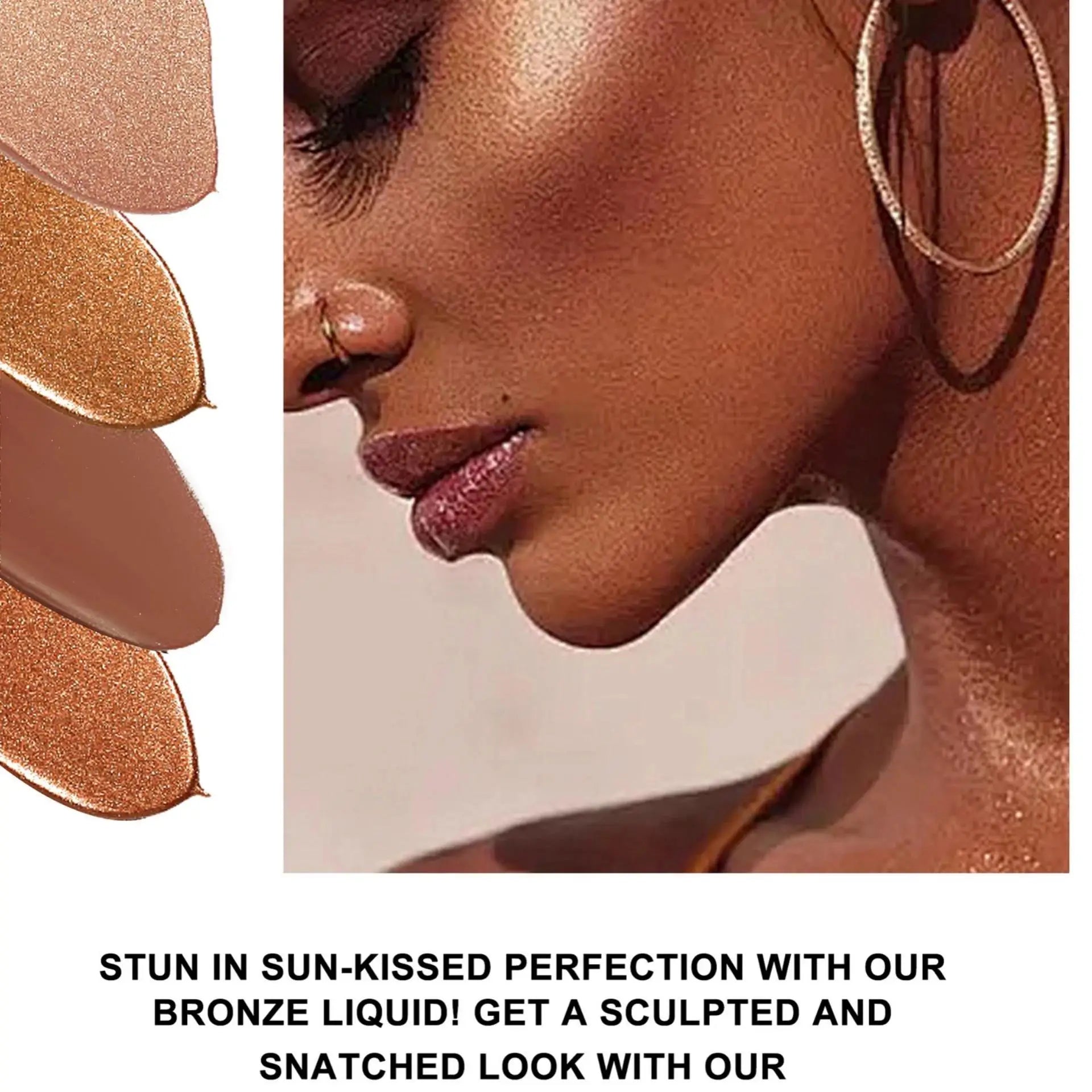 Matte Bronzer Liquid Makeup Waterproof Tanning Cream Body Oil Control Moisturizer Pearlescent Shine For Silky Skin Finish