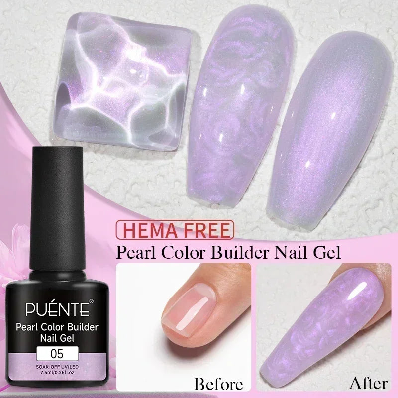 PUETNE 7.5ML Amber Moonlight Cat Magnetic Gel Nail Polish Winter Nails Jelly Glass Cat Eye Soak Off UV Semi-Permanent Varnish