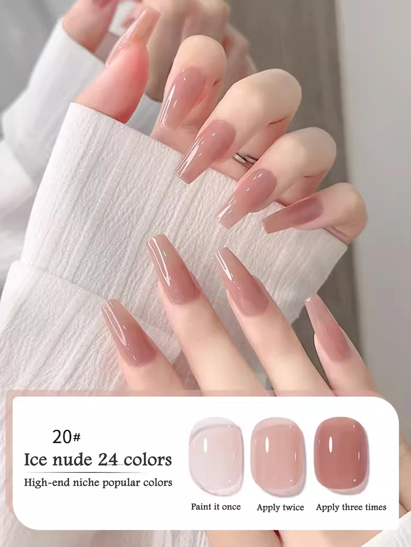 10ML 1-24PCS Milk White Jelly Gel Nail Polish Nail Art 2026 New Popular Nail Supplies UV LED Light Nails Black Red Nails