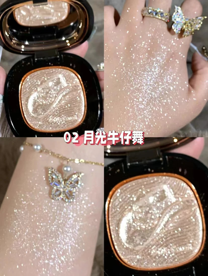 GirlsCrush Denim Series Highlight Brightening Highgloss Water Gloss Submissive Shimmer Eye Nose Powder Cosmetics 5.5g