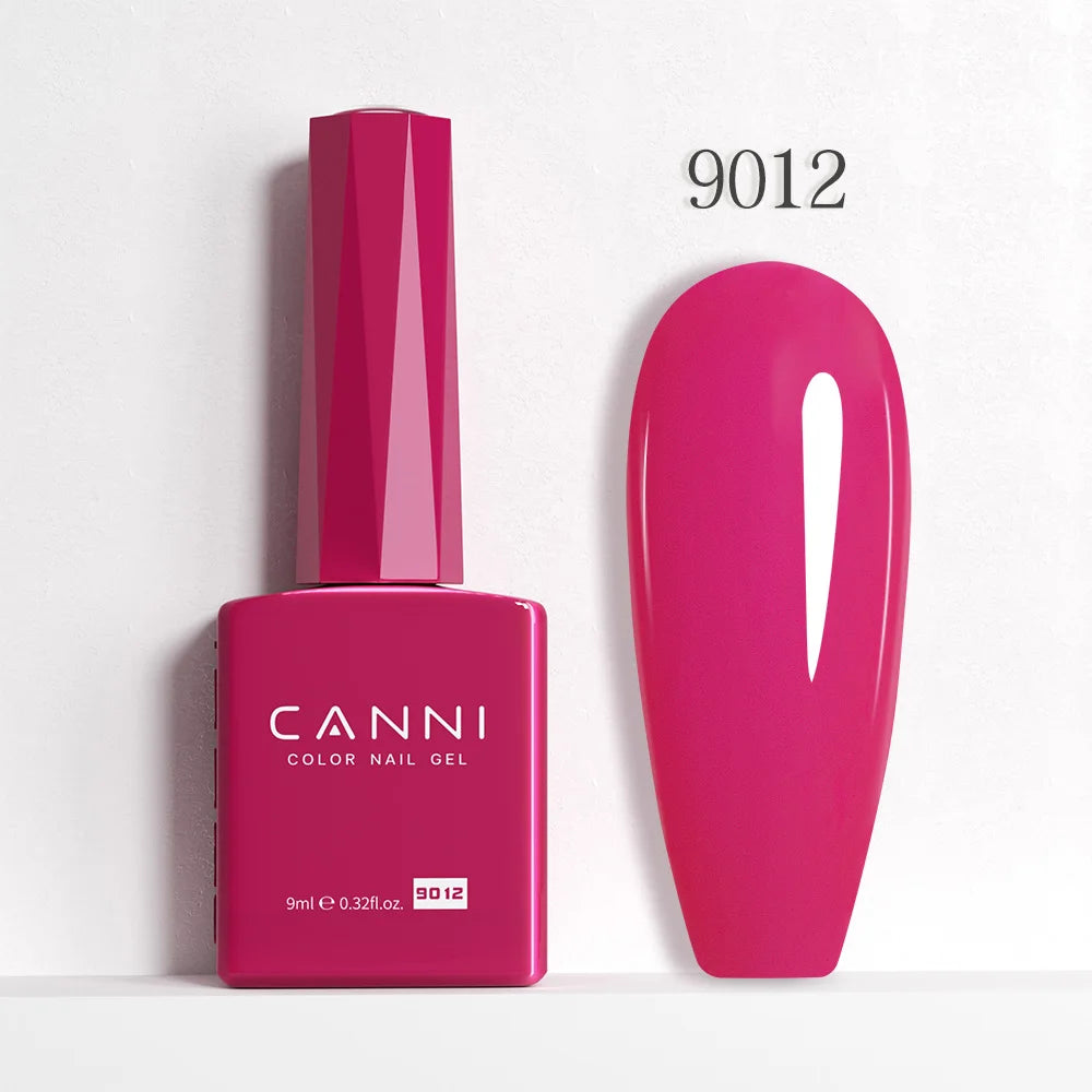 CANNI Hema Free Nail Gel Polish Fall Color Collection Semi Permanent Diamong Long Wear Top Coat Red Gorgeous JellyNude Color 9ml