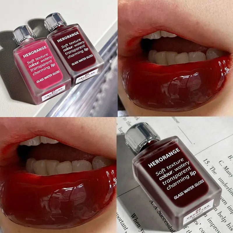 HERORANGE HR567 Transparent Ice Velvet Lip Glaze Matte Matte Pigment Lipstick Lip Gloss Student Affordable Makeup