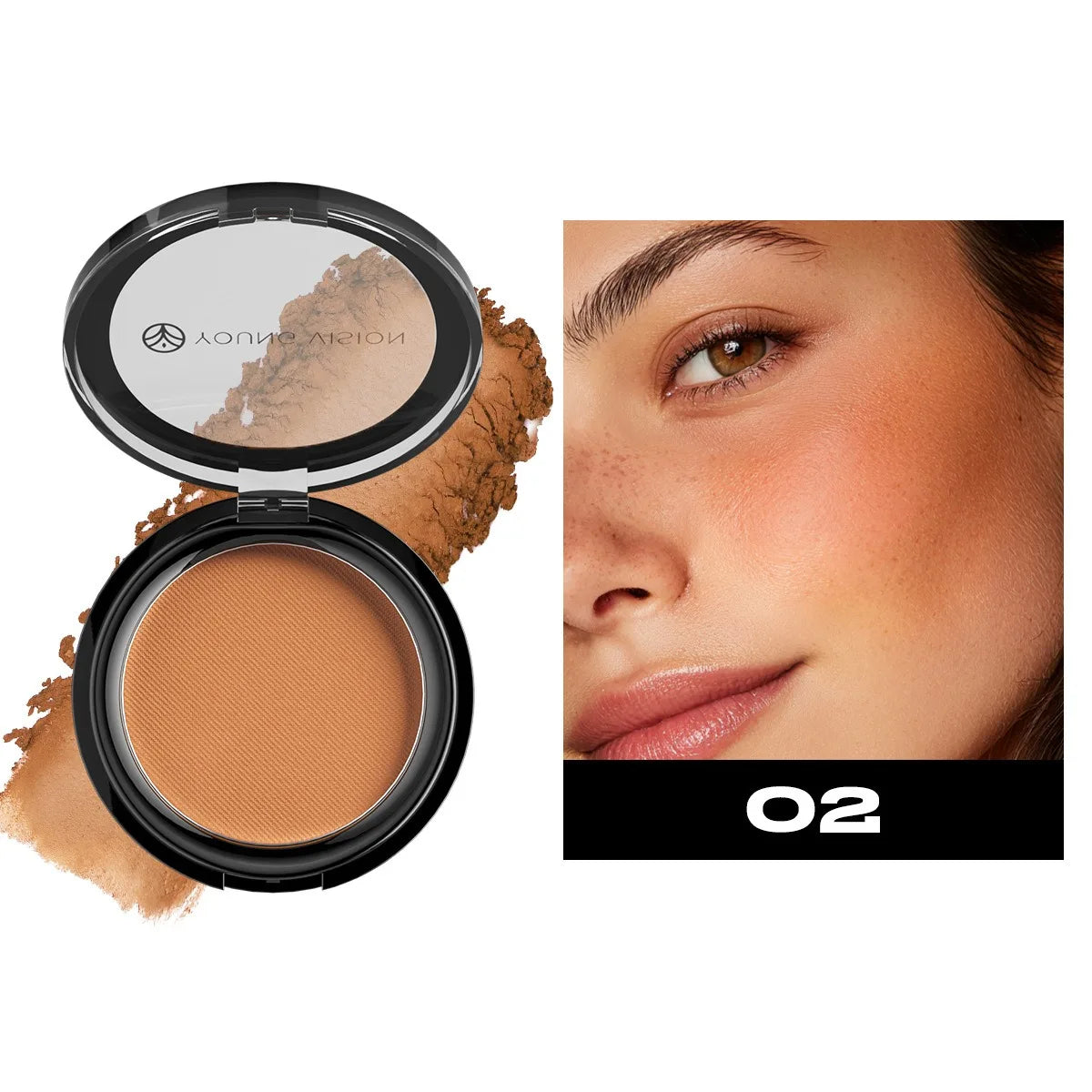 Waterproof Contouring Powder Palette Matte Finishing Bronzer Hairline Modify Nose Shadow Buildable Coverage for All Skin Tones