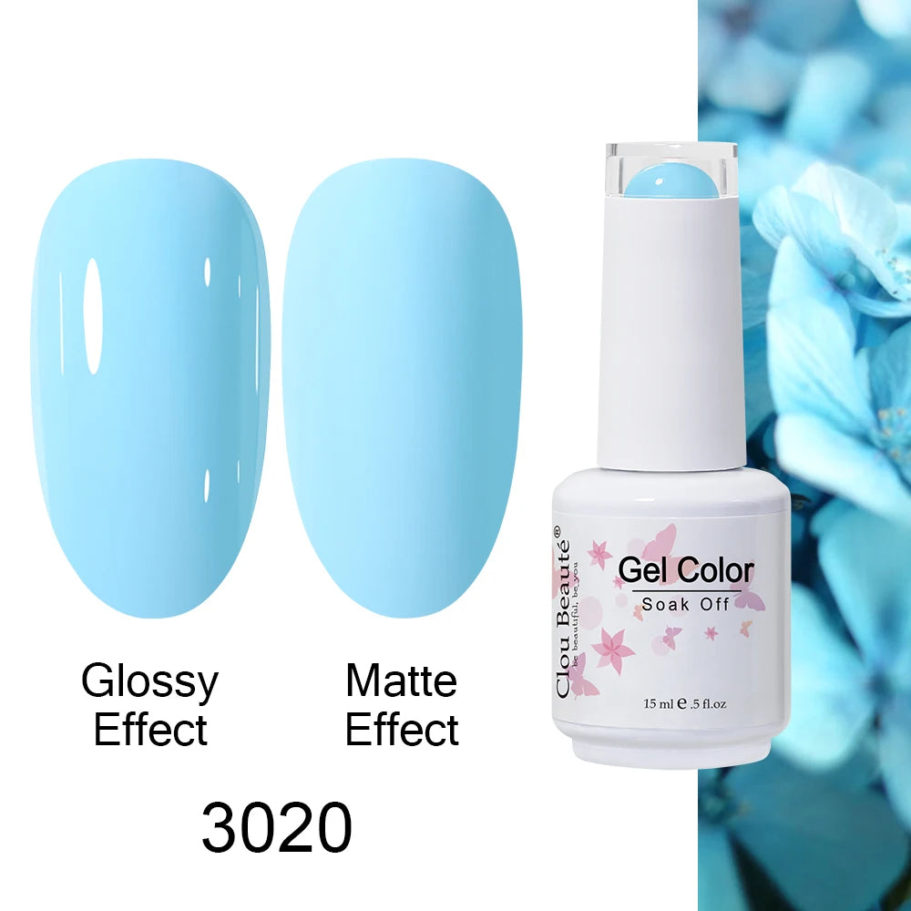 Clou Beaute Royal Blue Color Winter Trendy Semi Permanent Nail Art Manicure Varnishes Gel Nail Polish Hybrid Base Gel Top Coat