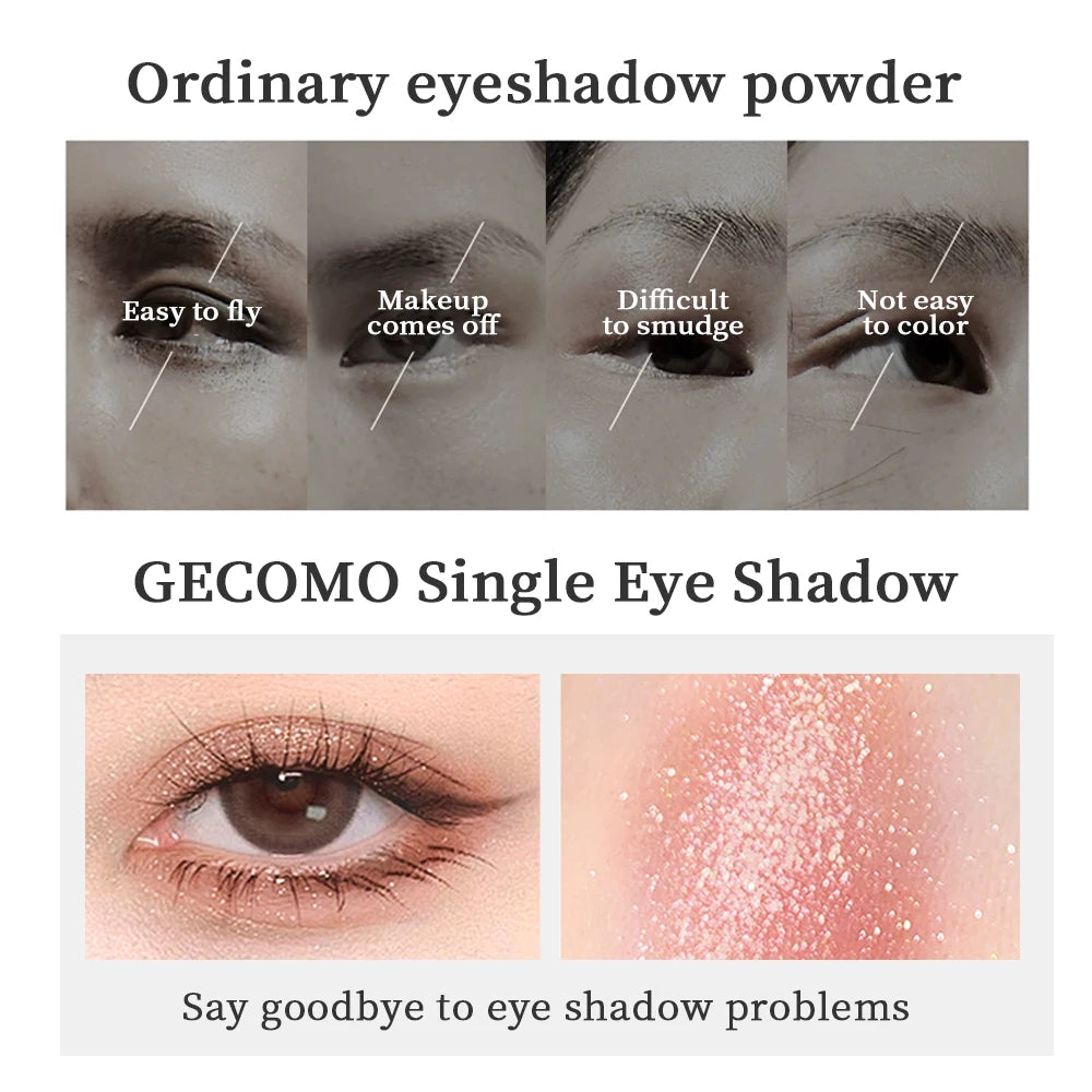 Single Color Eye Shadow Pearlescent Fine Shimmer Long-lasting Makeup Color Delicate Powder Eye Shadow Palette