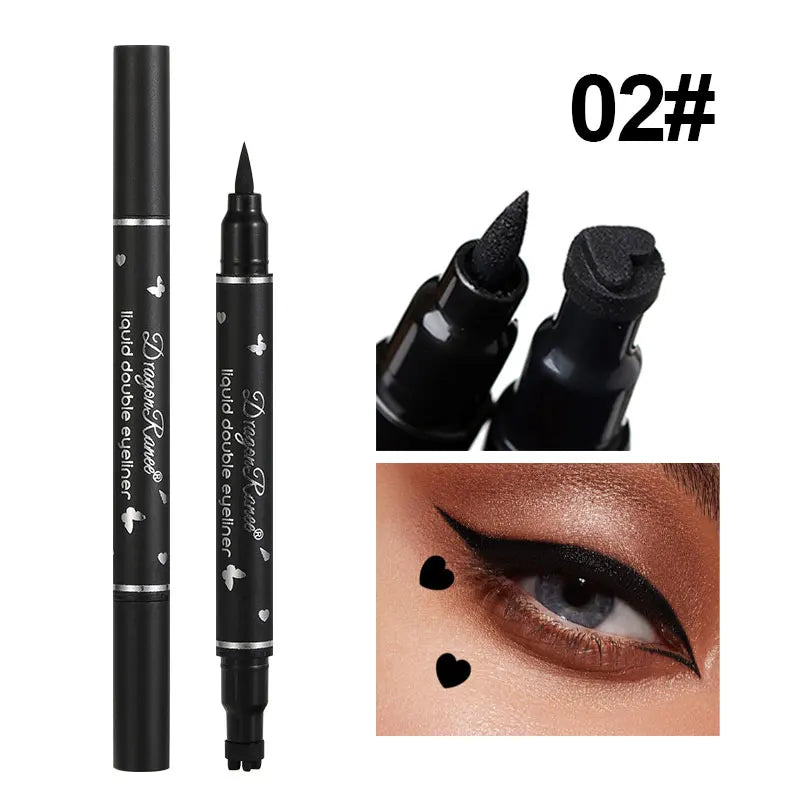 Double-Ended Stamp Liquid Eyeliner - Waterproof & Smudge-Proof