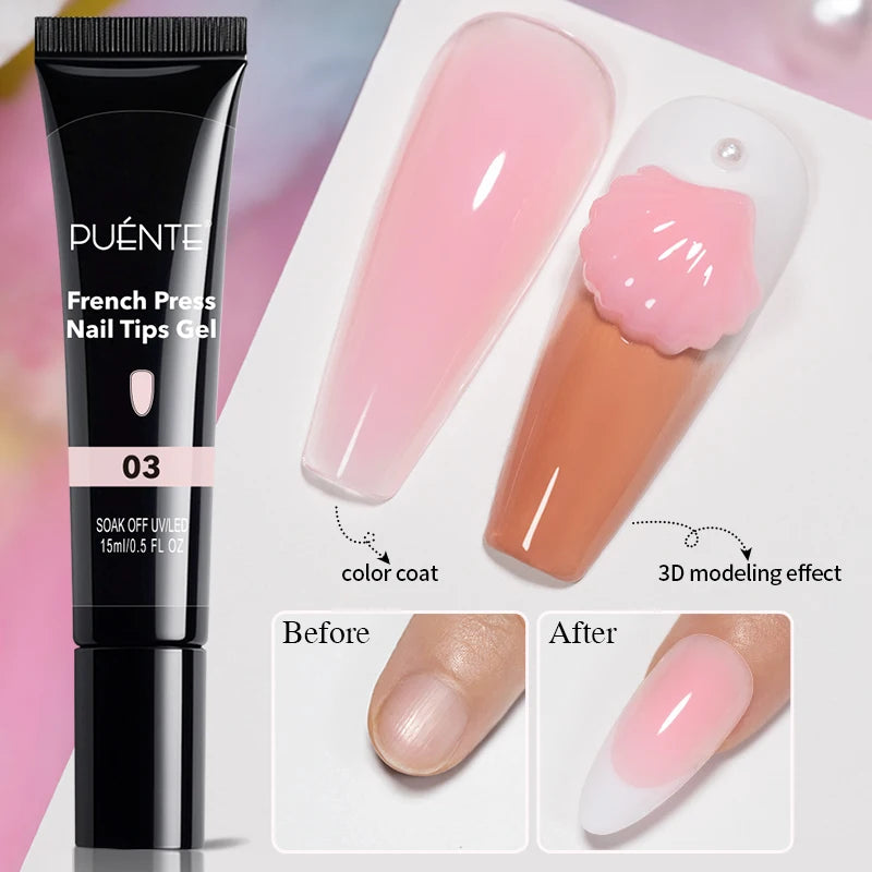 PUENTE 7.5ML Nude Shade Ceramic Cat Eye Gel Nail Polish Shiny Moonlight Cat Eye Gel Soak Off UV Semi-Permanent Nail Art Varnish