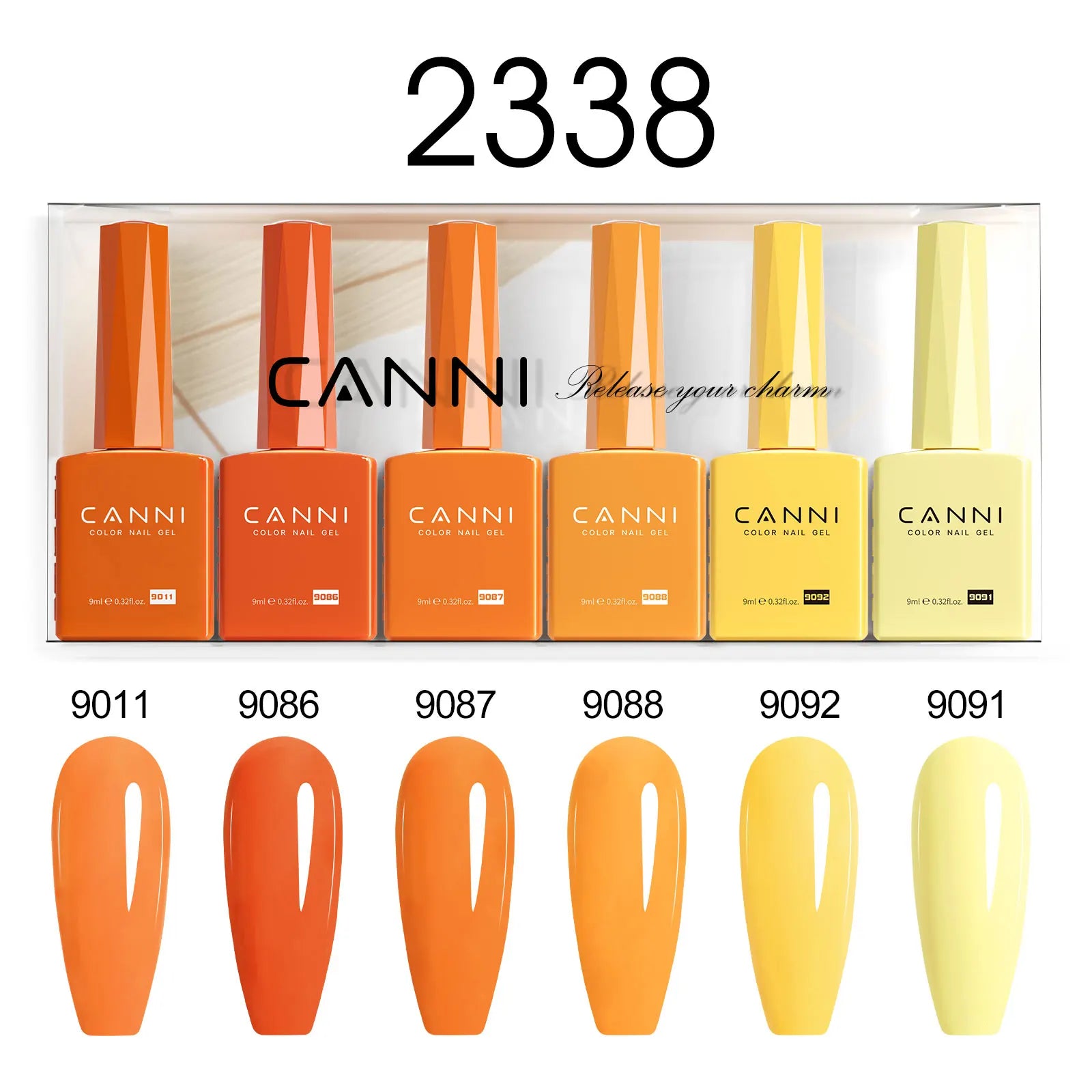 6pcs*9ml CANNI HEMA FREE Nail Gel Polish Set Gorgeous Color Semi Permanent Pigmented Painting Gel Soak off UV LED Gel Nails Kit