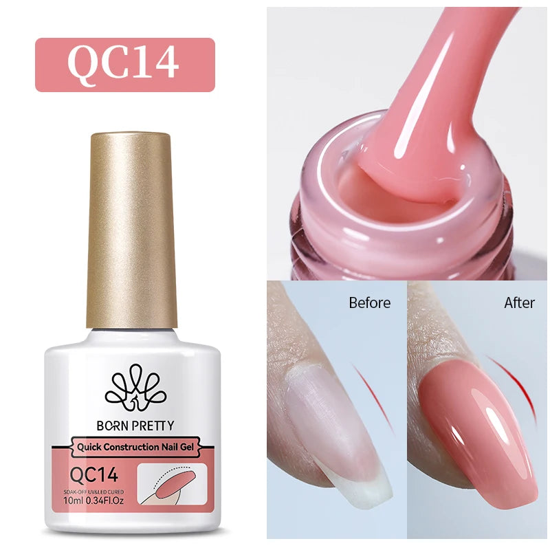 BORN PRETTY 10ml Translucent Color Gel Polish Jelly Nude Autumn Jelly Amber Semi Permanent UV Gel Nail Art Soak Off Gel Varnish