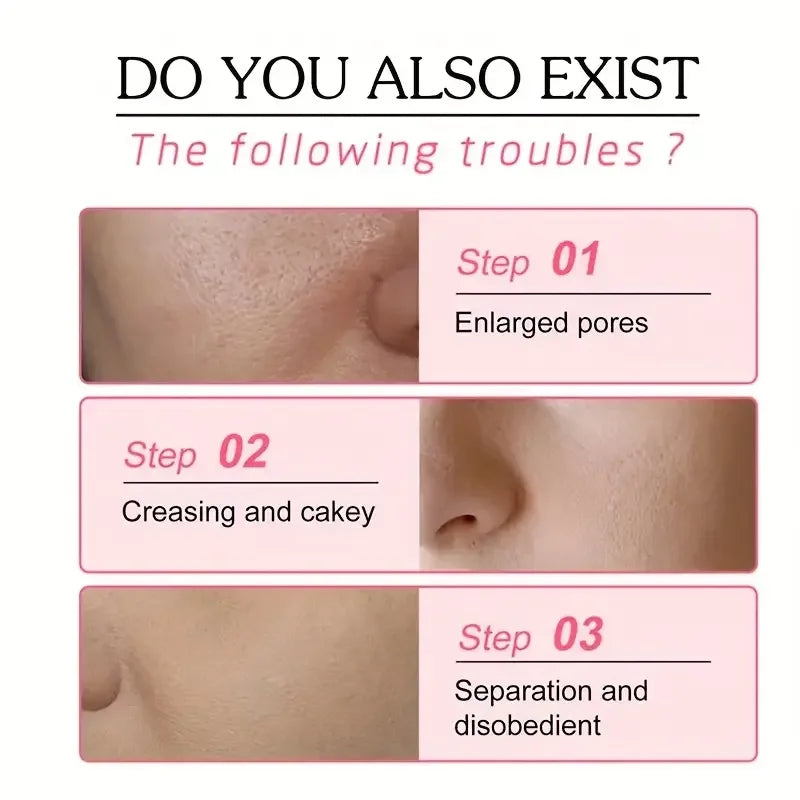 1/2/3 pcs Invisible Pore Base Cream - Long-lasting smooth, flawless skin tone concealer, isolation, and skin tone modification