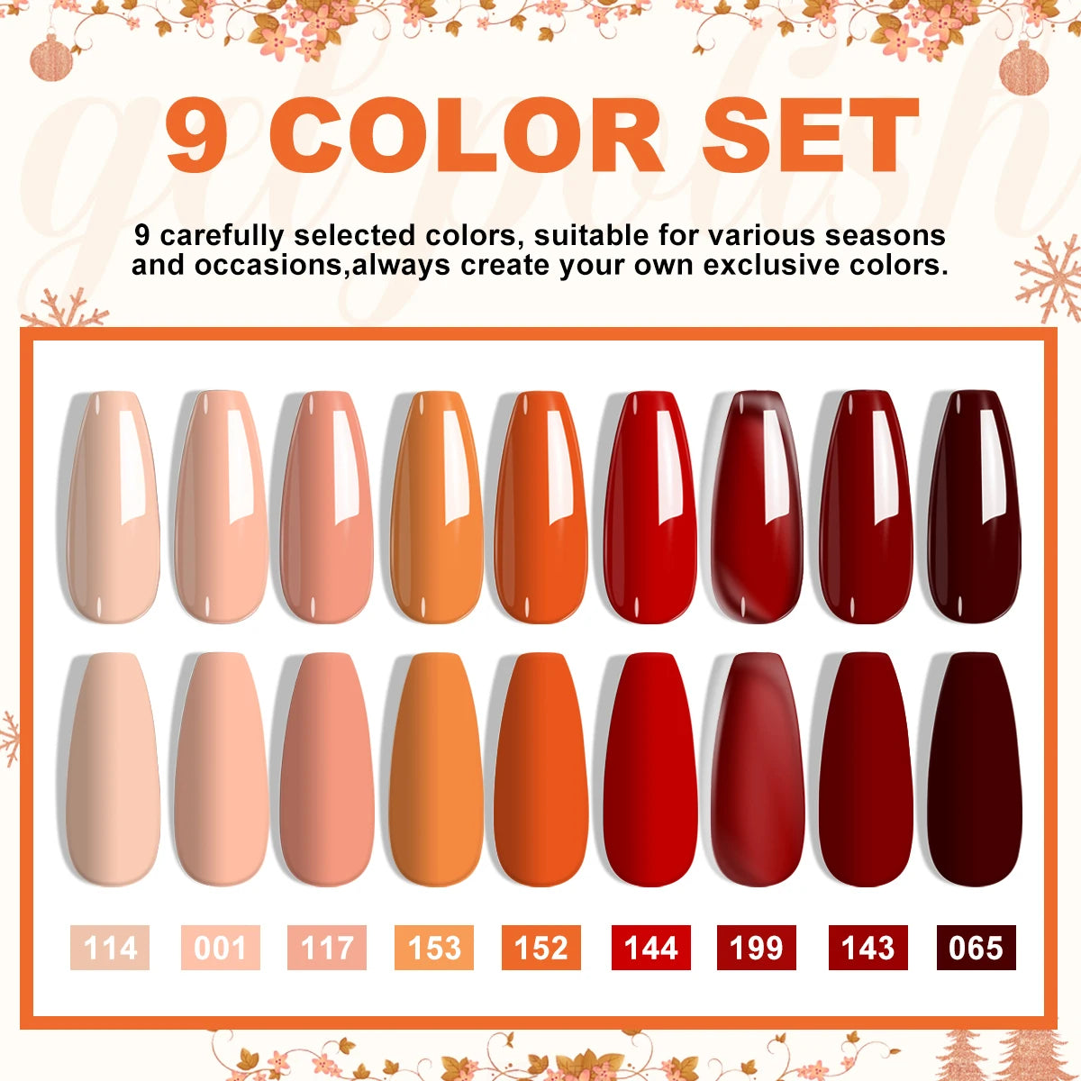LIMEGIRL 9 Color Gel Nail Polish Set Macaron Color UV LED Soaking Semi-Permanent Gel Varn for Beginners Nail Art Design Gel Kit