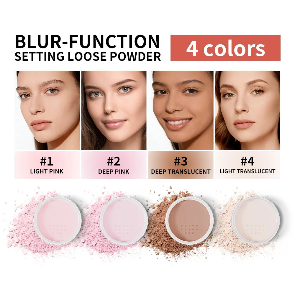 Professional Loose Powder Oil Control Anti-Sweat Waterproof Matte Base Makeup Long-lasting Face Setting Powder Beauty Makeup