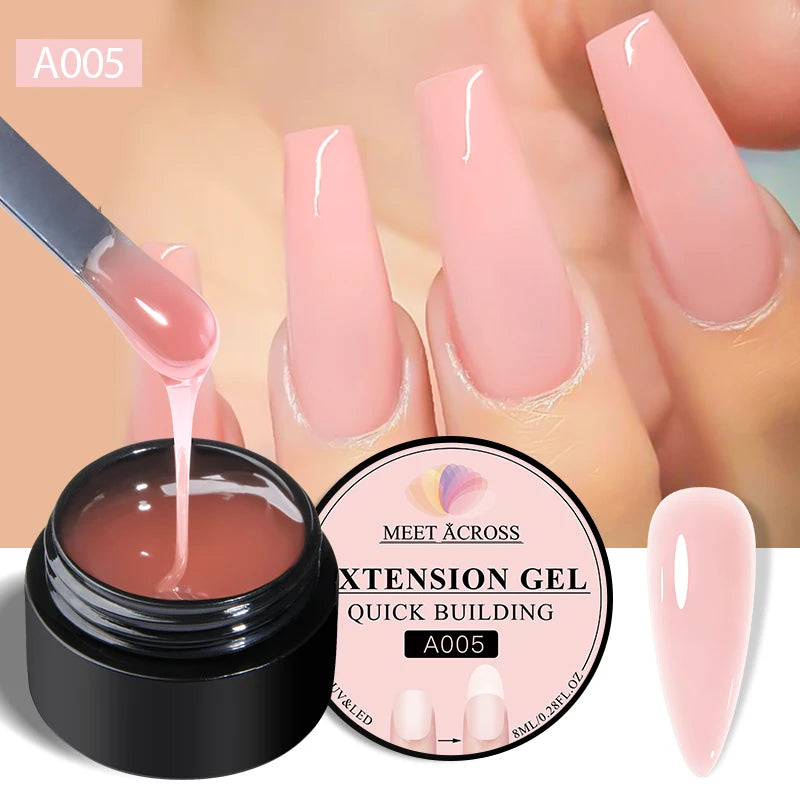 Milky White Nail Extension Gel Clear Nude Building UV Gel For Nails Finger Extensions Form Tips French Nails Manicure Nail Art
