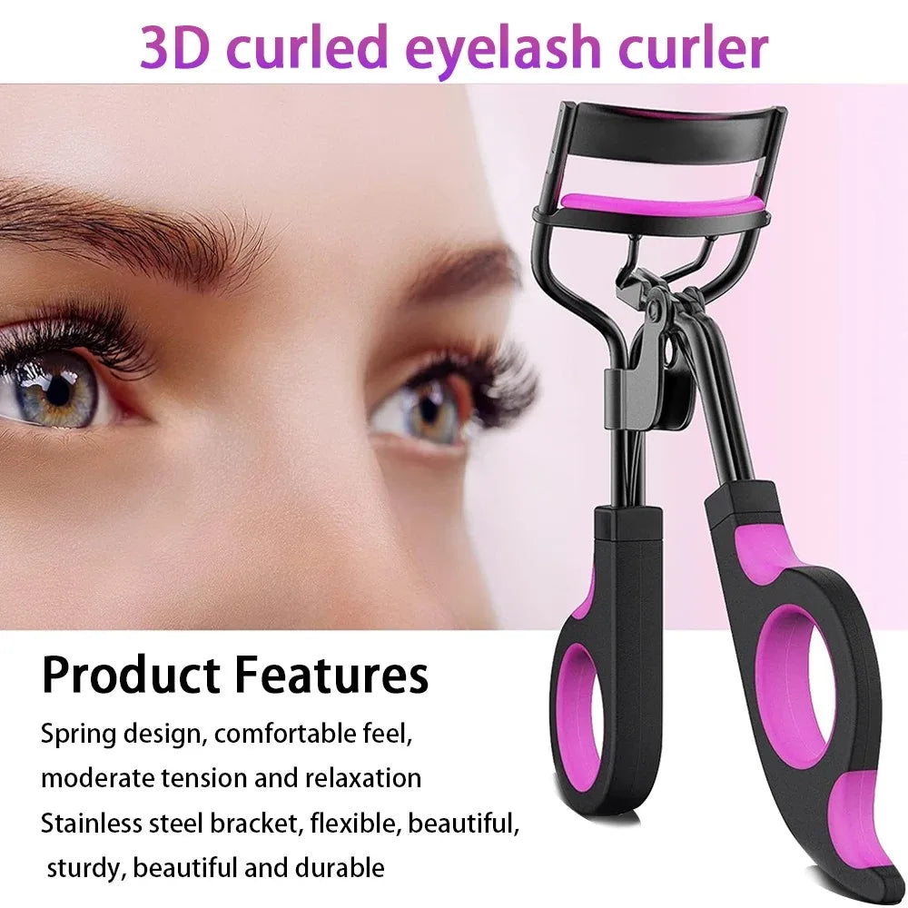 7/16PCS Eyelash Curler Set With 10pcs Replacement Pads For Women Professional Eyelashes Curling Tweezers Clips Lasting Eye Tool