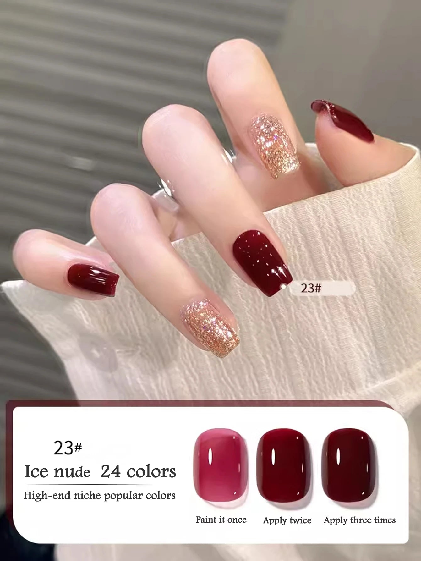 10ML 1-24PCS Milk White Jelly Gel Nail Polish Nail Art 2026 New Popular Nail Supplies UV LED Light Nails Black Red Nails
