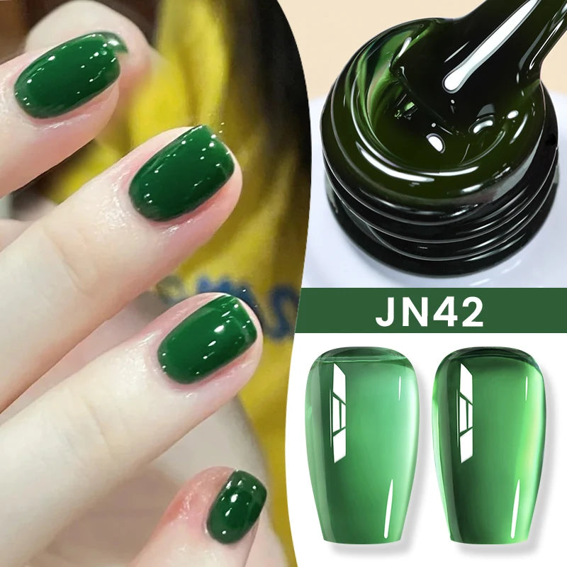 BORN PRETTY Milky White Jelly Nude Gel Nail Polish 10ml White Translucent Soak Off Gel Vernis Semi Permanent Need UV Light Cure