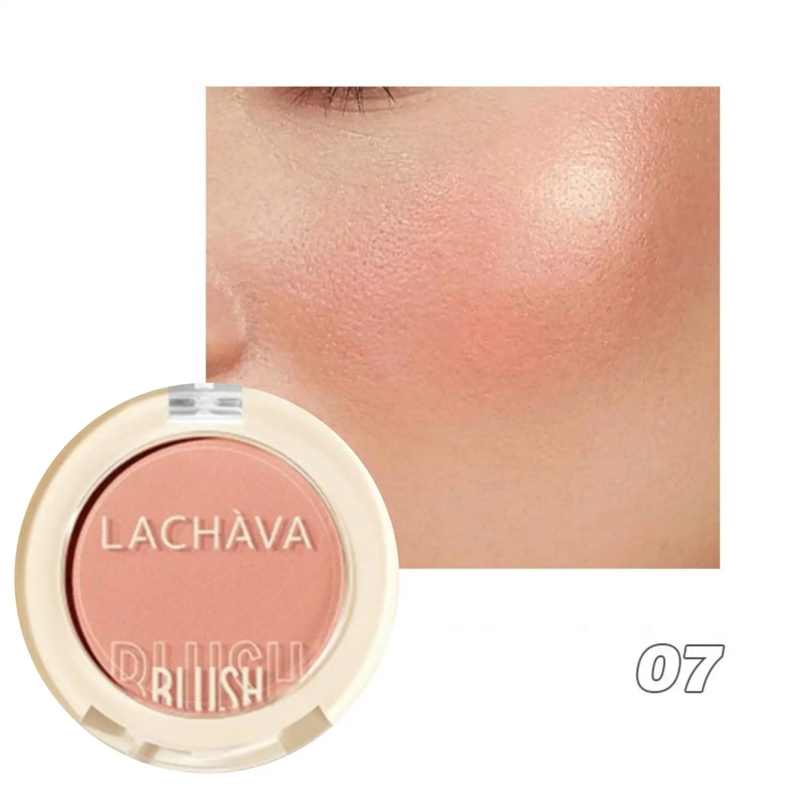 1PC Monochrome Blush Palette, Low Saturation Powder, Matte Effect, Pink/red, Long-lasting, Suitable for Date and Daily Needs