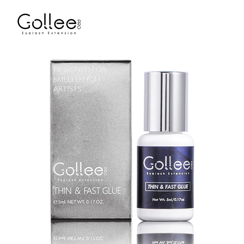 Gollee 1s Dry Eyelashes Adhesive Mixed Floral Fragrance Eyelash Extension Glue with Bonder Glue Lash Accelerator Waterproof Bond