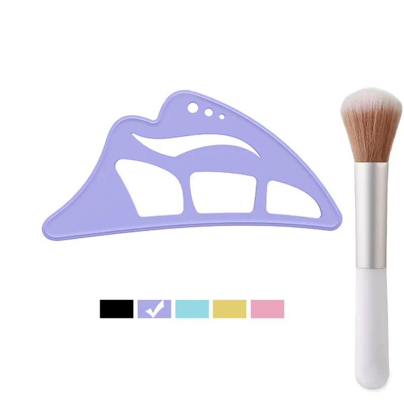 2pcs Silicone Eye Makeup Stencil Set Eyeshadow Auxiliary Tools for Novices Eyebrow & Under-Eye Liner Template Makeup Accessories