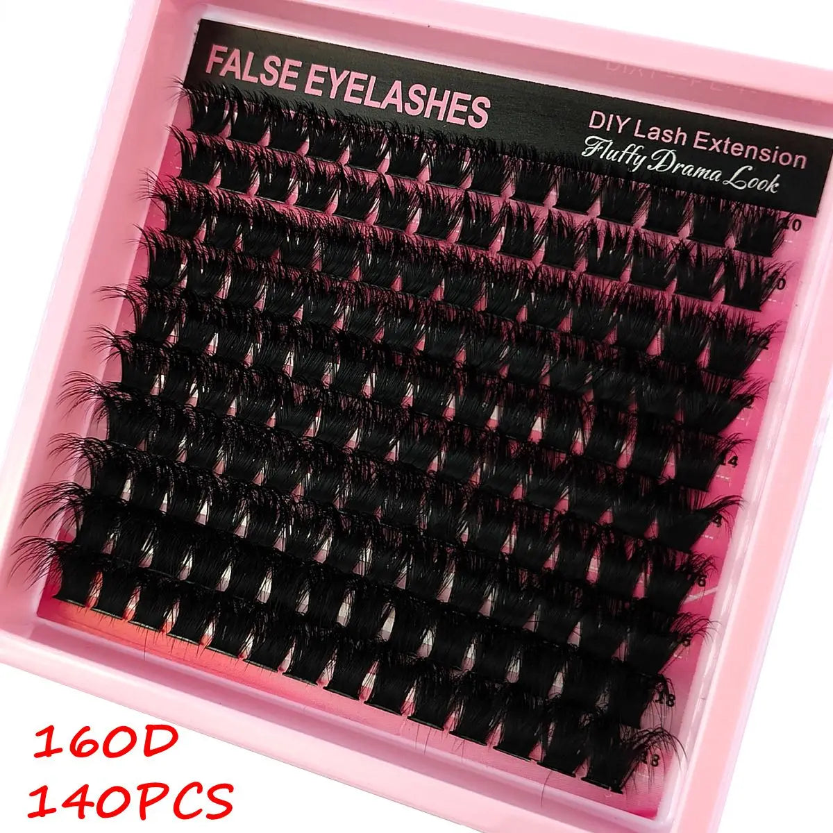10Row 40D-200D 5D Fluffy Thick Lashes Clusters 10-18mmMix Wispy Individual Lashes Extensions Clusters DIY Makeup False Eyelashes