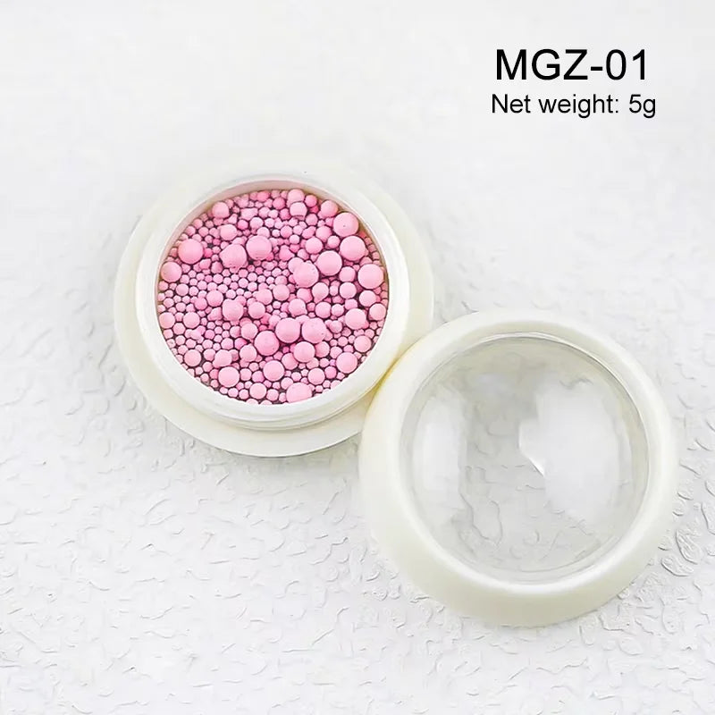 White Acrylic Flower Nail Art Decorations Mixed Size Rhinestones Red Blue Gem Manicure Tools Accessories DIY Nails Design 5g