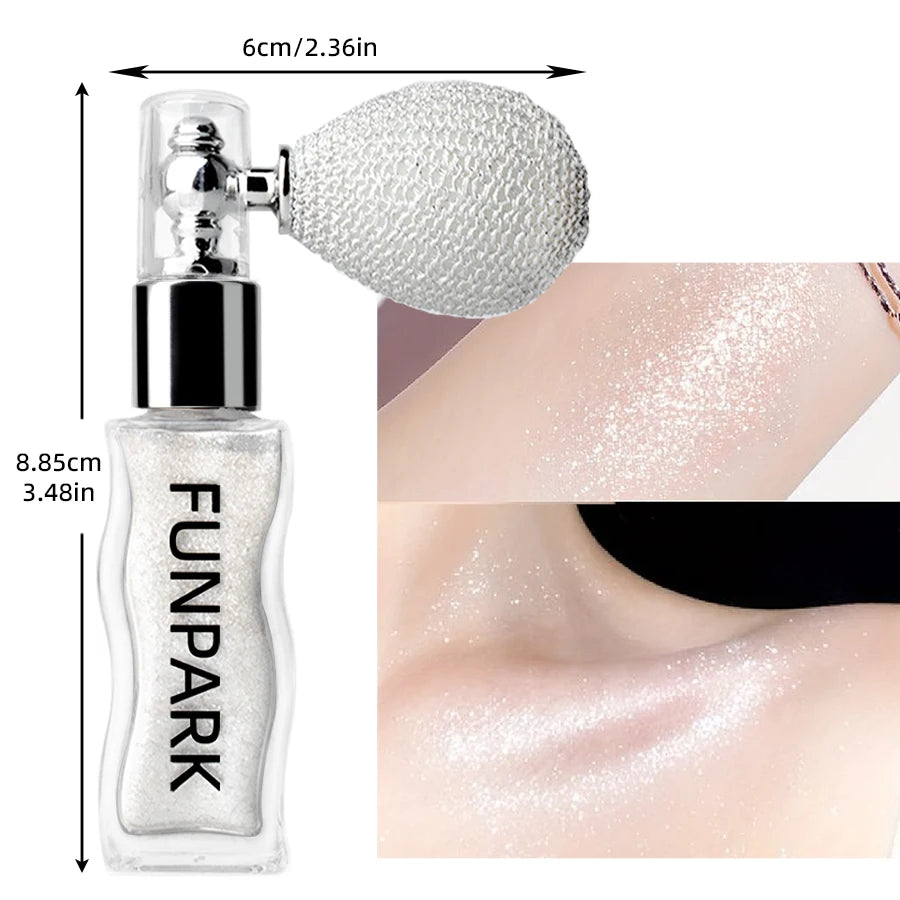 1PC Highlighter Powder Brightens The Whole Body Sparking Face Korean Makeup Lasting Pearlescent White Brown Silver Cosmetics