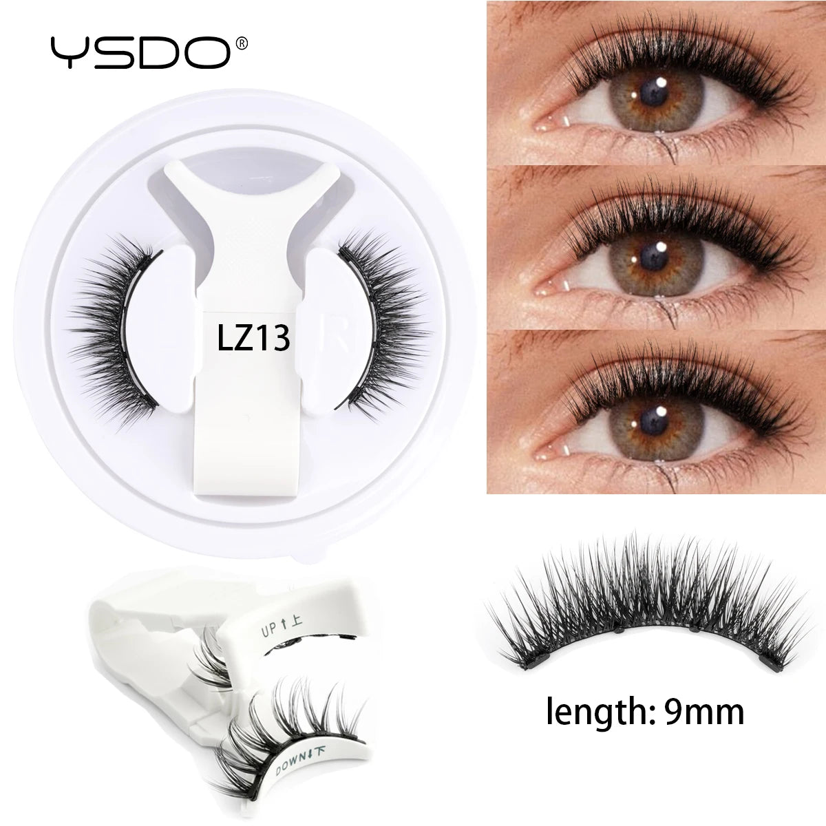 YSDO Magnetic Eyelashes Reusable Winged Magnetic 3D Mink lashes Long-Lasting No Glue Needed False Eyelashes with Tweezer Makeup