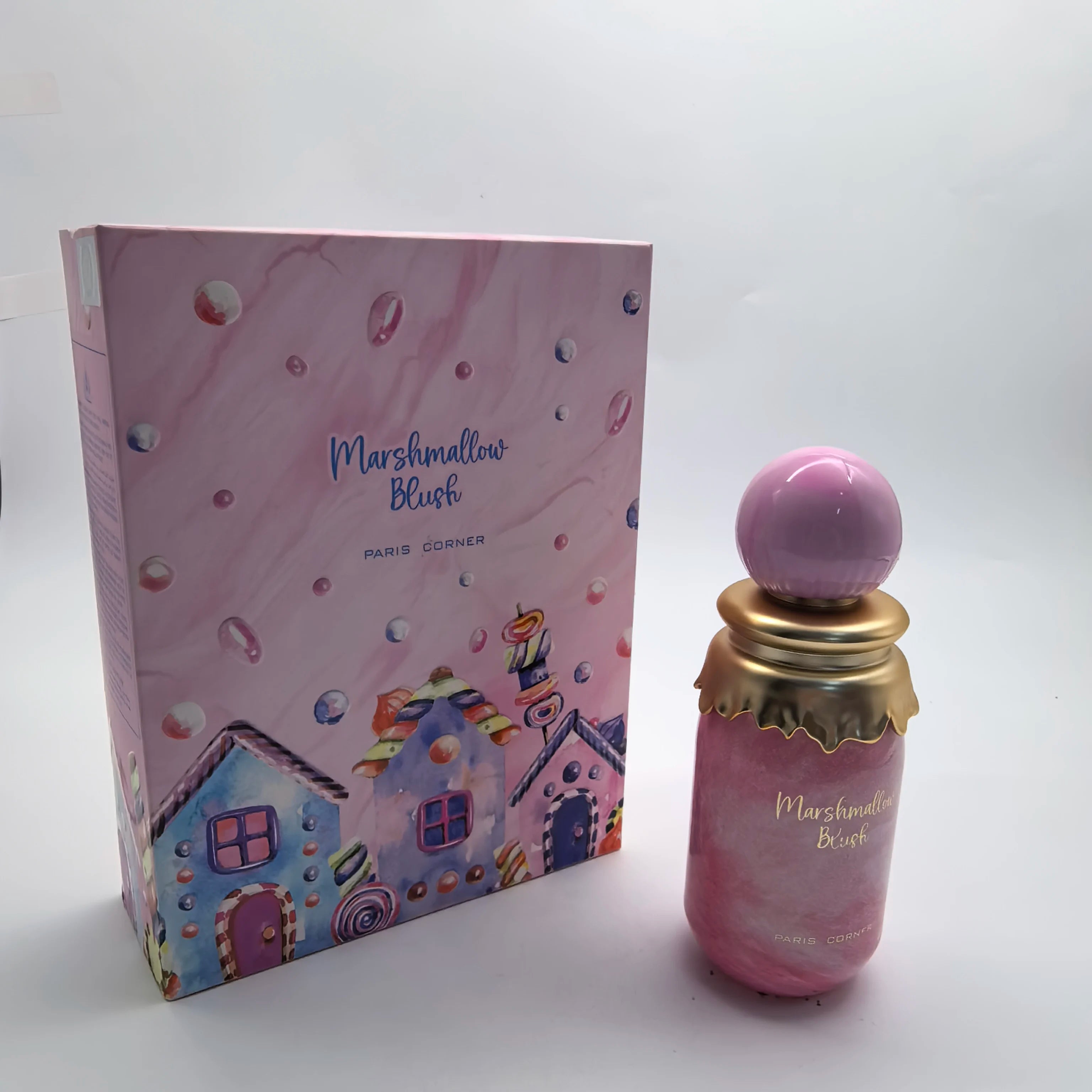 Paris Corner Marshmallow Blush EDP 3.4oz / 100ml – Sweet Floral Vanilla Long Lasting Unisex Perfume, Romantic Gift Fragrance
