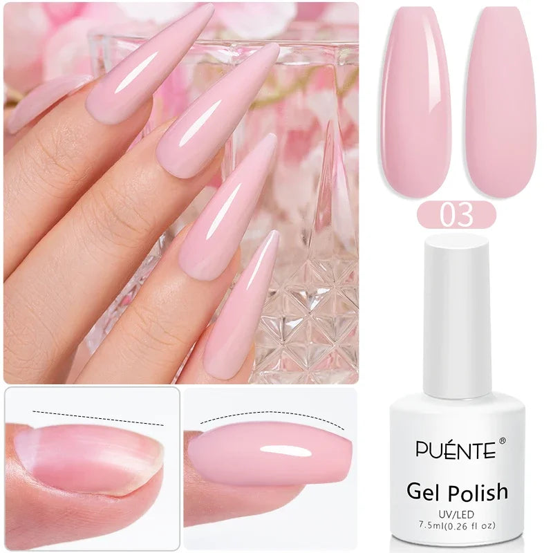 PUENTE 5ml Metallic Painting Liner Gel Polish Bright Mirror Effect Semi-Permanent UV Nail Varnish For Stunning French Nail Art