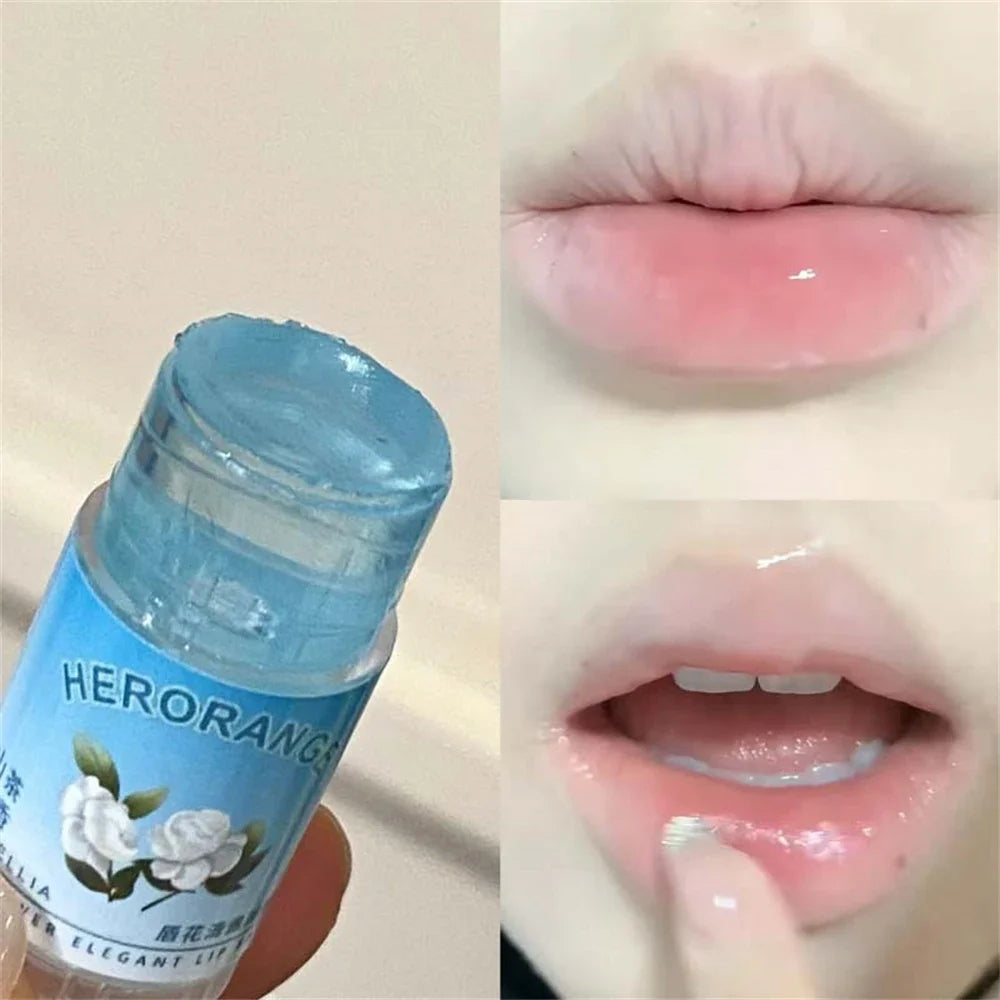Transparent Coconut Fruit Lip Balm Lip Care Moisturizing Fade Fine Lines Jelly Lip Gloss Lipstick Anti-drying Hydration Makeup