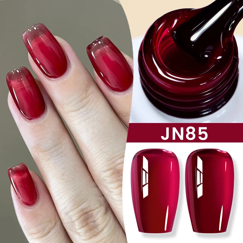 BORN PRETTY Milky White Jelly Nude Gel Nail Polish 10ml White Translucent Soak Off Gel Vernis Semi Permanent Need UV Light Cure