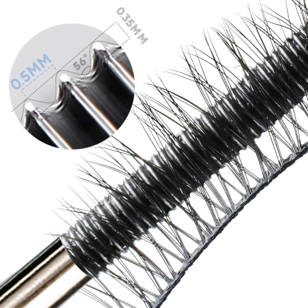 Steel Tube Mascara-Special Spiral Brush,Waterproof LongLasting Silk Fiber Mascara,keep Each Eyelash Curled for aLong Time Makeup
