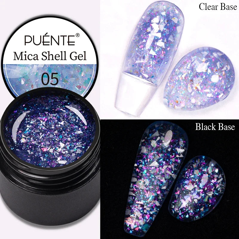 PUETNE 7.5ML Amber Moonlight Cat Magnetic Gel Nail Polish Winter Nails Jelly Glass Cat Eye Soak Off UV Semi-Permanent Varnish