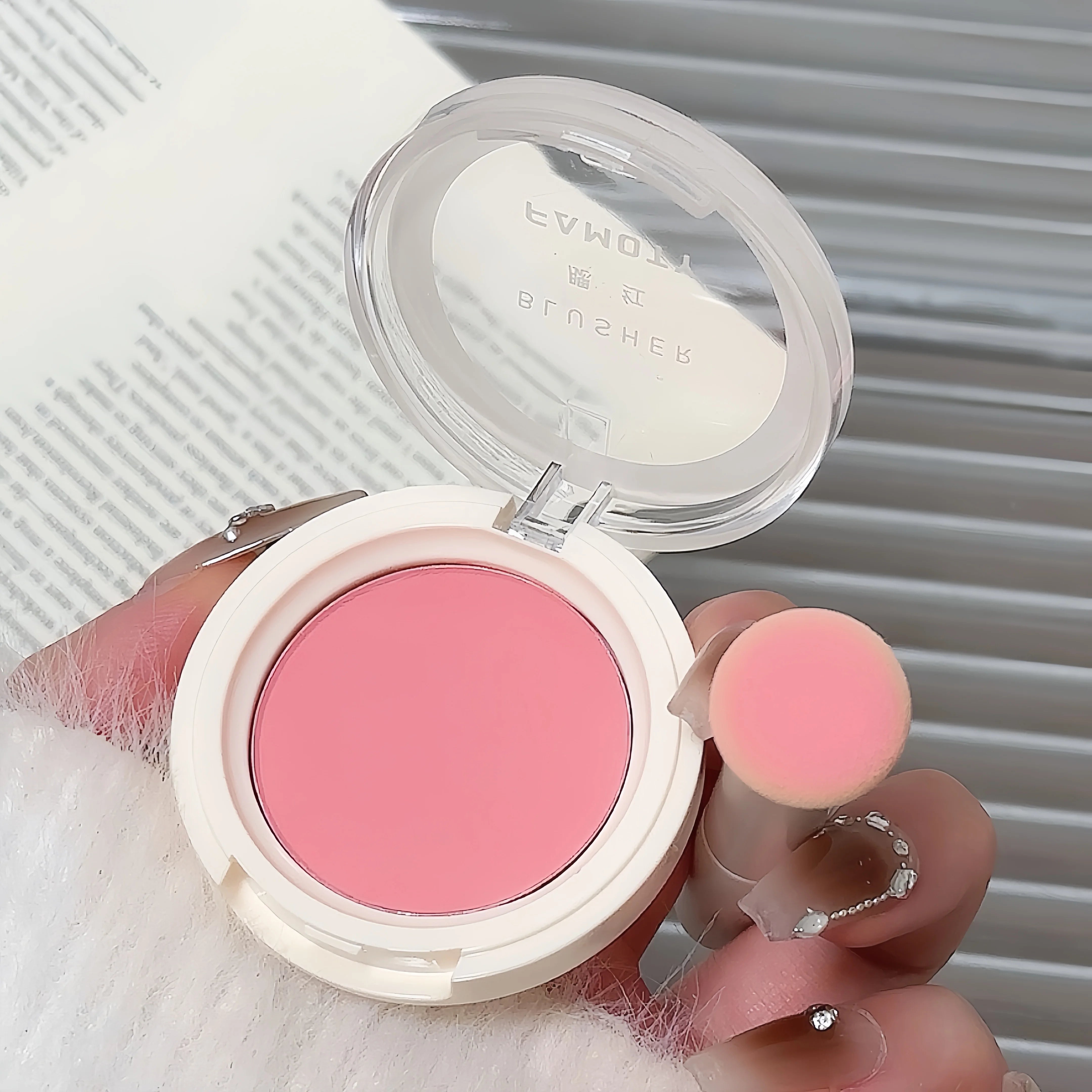 2024 Monochrome Face Blush Palette Longlasting Waterproof Pressed Powder Matte Blush for Contouring Cheeks Travel Cosmetics