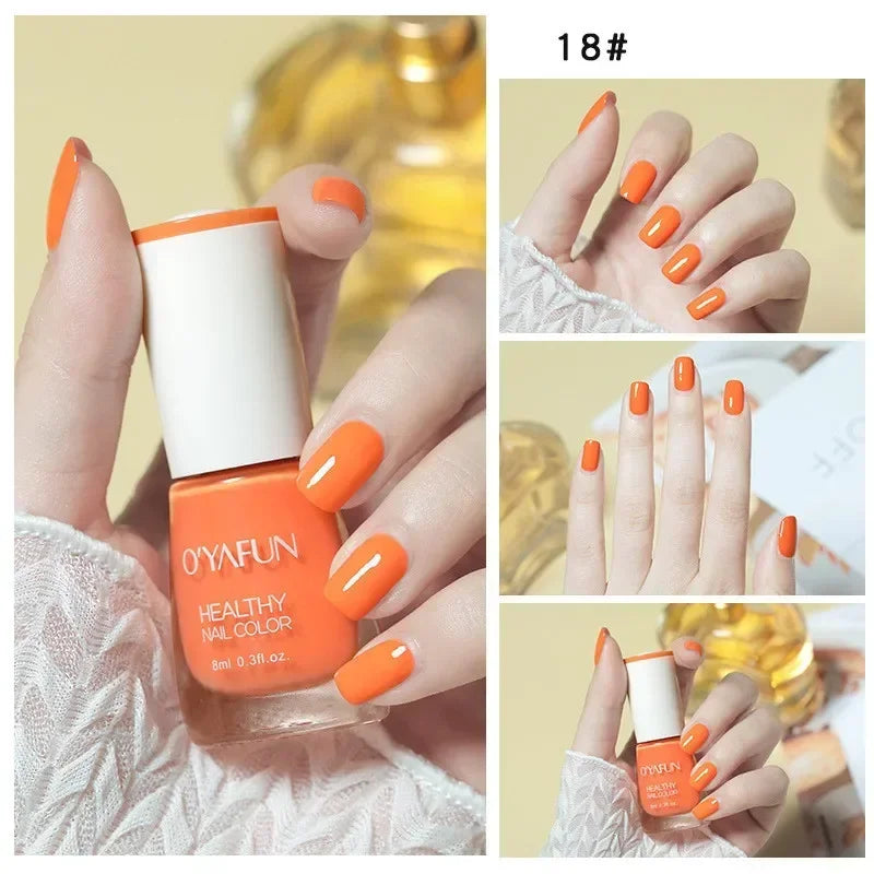 40 Colors Autumn Brown Colors Series Gel Varnish Water Based Nail Polish  Water Based No Baking Quick Dry Peel Off Nail Varnish
