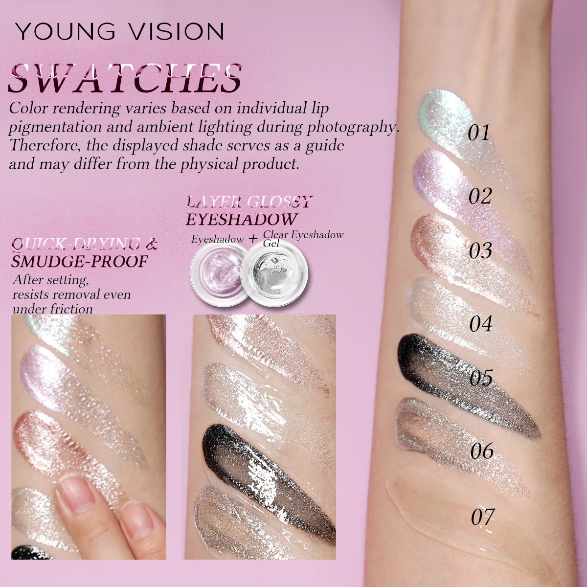 high gloss liquid,  shiny liquid,  quick drying, long-lasting face and body brightening liquid
