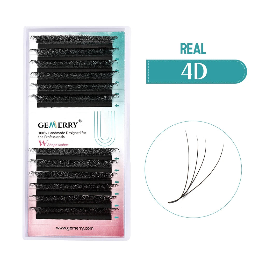 Gemerry YY Shaped Eyelash 3D 4D 5D 6D 8D Premade Fans Eyelash Extension W Shape Brazilian Volume Bloom Lashes Salons Makeup