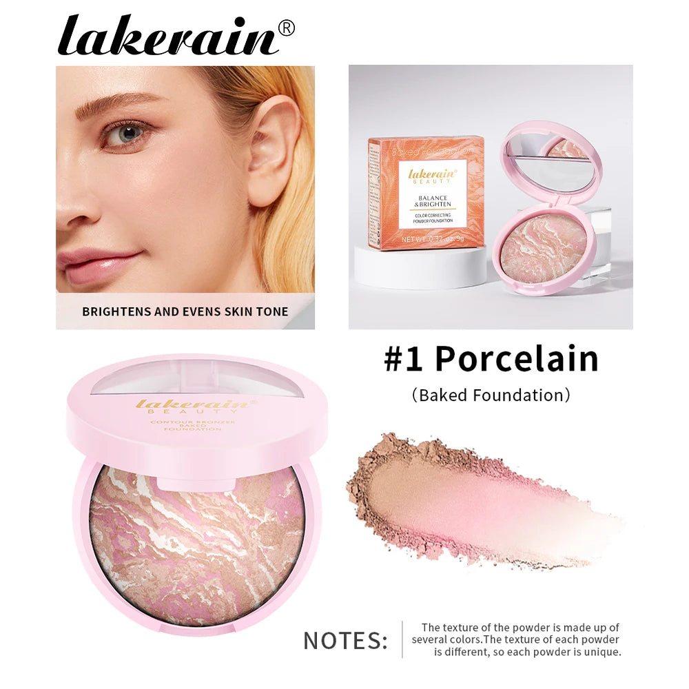 Matte Face Foundation Bronzer Pressed Powder Compact Long Lasting Oil Control Translucent Loose Setting Powder For Face Makeup