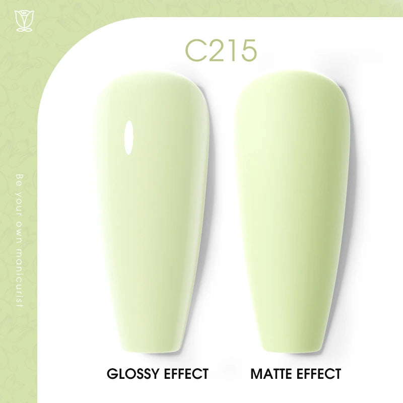 ROSALIND 7ml/15ml Summer Green Gel Nail Polish Semi Permanent Nail Art Manicure Soak Off Top Base Matt Hybrid Varnishes UV Gel