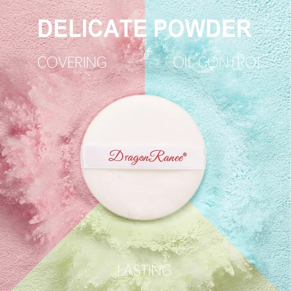 3Color Matte Face Loose Powder Waterproof Oil Control Facial Makeup Powder Natural Smooth Pearlescent Setting Powder Brightening