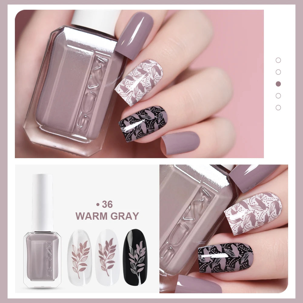 KADS Professional 11ml 24 Colors Nail Stamping Polish Gold Silver Nails Art Varnish for Stamping Plate DIY Nail Printing Polish
