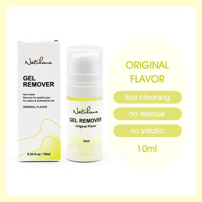 NATUHANA 10g/15g Grafting Eyelash Extension Glue Cream Remover Non-irritating Plant Lashes Gel Remover Adhesive for Makeup Tools